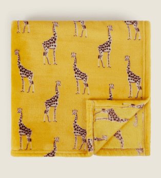 Yellow Giraffe Super Soft Throw.