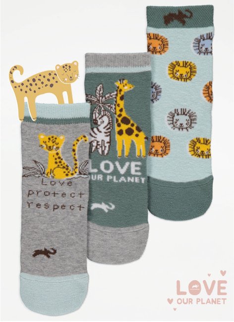 A 3-pack of Animal Planet socks.