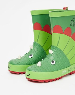 Green Dinosaur Print Wellies.