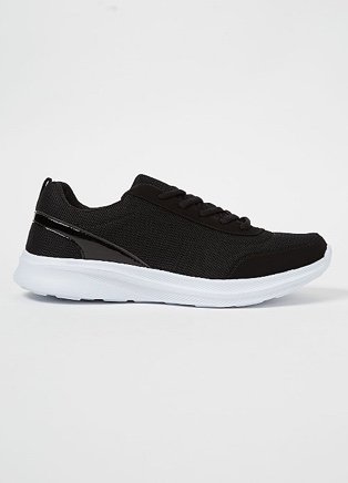 Black mesh trainers