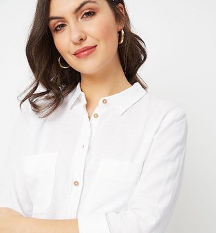 Woman in white shirt