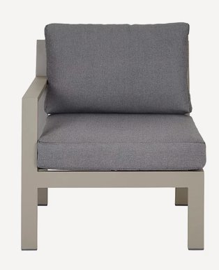 Grey outdoor one-seater chair