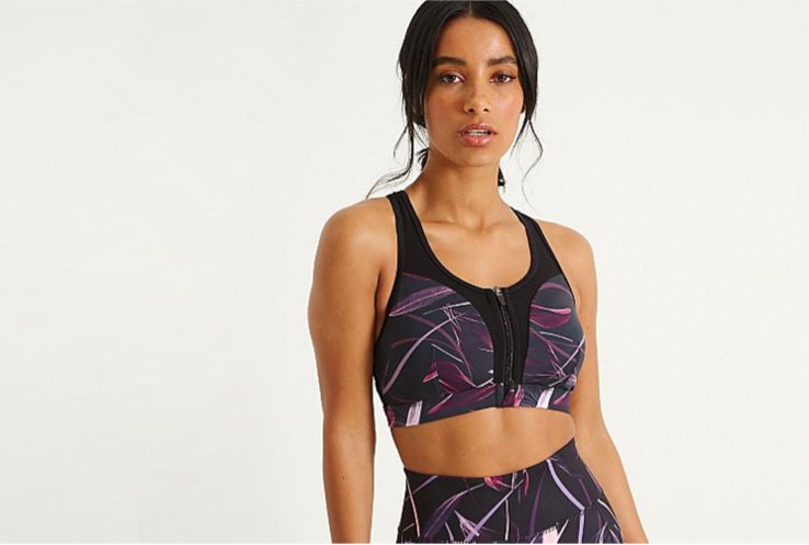 Asda zip front sports bra on sale