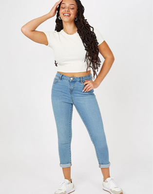 asda black cropped jeans