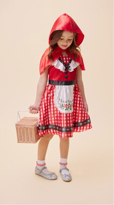 A girl in a Red Riding Hood costume
