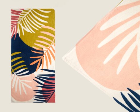 Tropical Leaf Beach Towel.