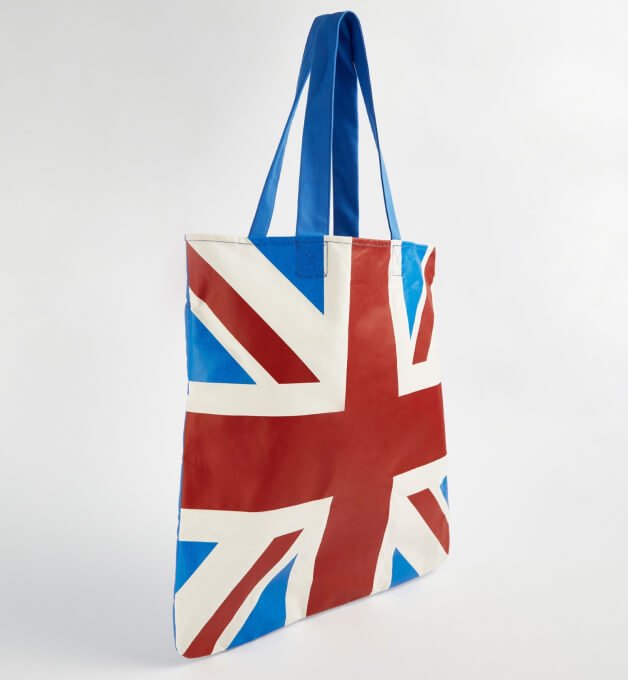 Union Jack canvas tote bag.