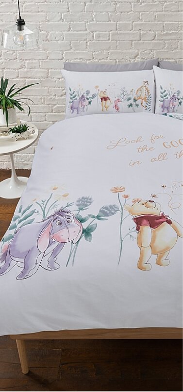 Disney Winnie The Pooh Meadow White Duvet Cover Set