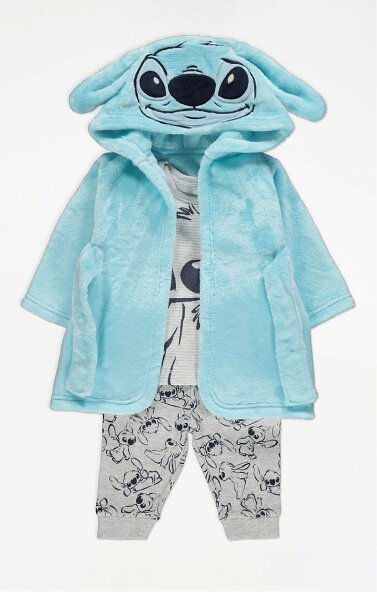 Disney Lilo and Stitch Blue Dressing Gown and Pyjamas