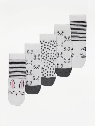 Patterned childrens socks.