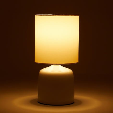 A cream lamp